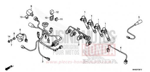 FAISCEAU SECONDAIRE (CBR1000RR/S) CBR1000SF de 2015